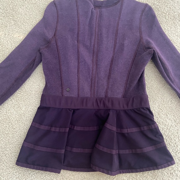 Lululemon purple peplum workout top - Picture 3 of 4
